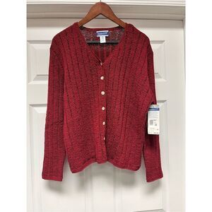 Pendleton Cherry Red Knit Cardigan